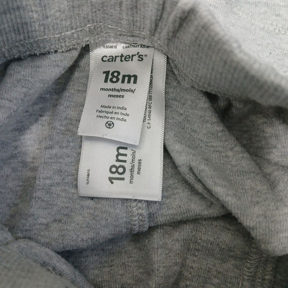 🛍 Boy's Carter's Shorts, size 18 Months, Grey Comfy Casual Summer - Picture 4 of 4